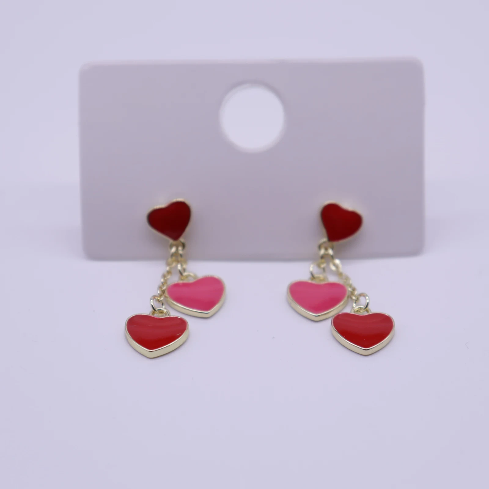 Multicolor Stud Heart Drop Dangle Earrings for Women Girls Elegant Trendy Jewelry Gift