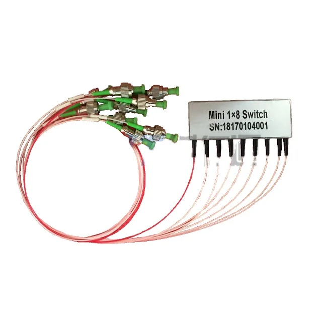 1x2 1*8 1*n optical Switch SM 9/125um Multi Channel Fiber Cable Monitoring Equipment