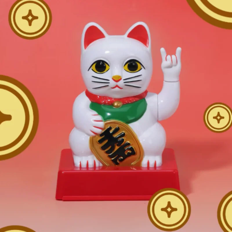 Chinese Lucky Cat Wealth Wave Wealth Personality Dark Edition Vertical Middle Finger Welcome Cat Home Crafts