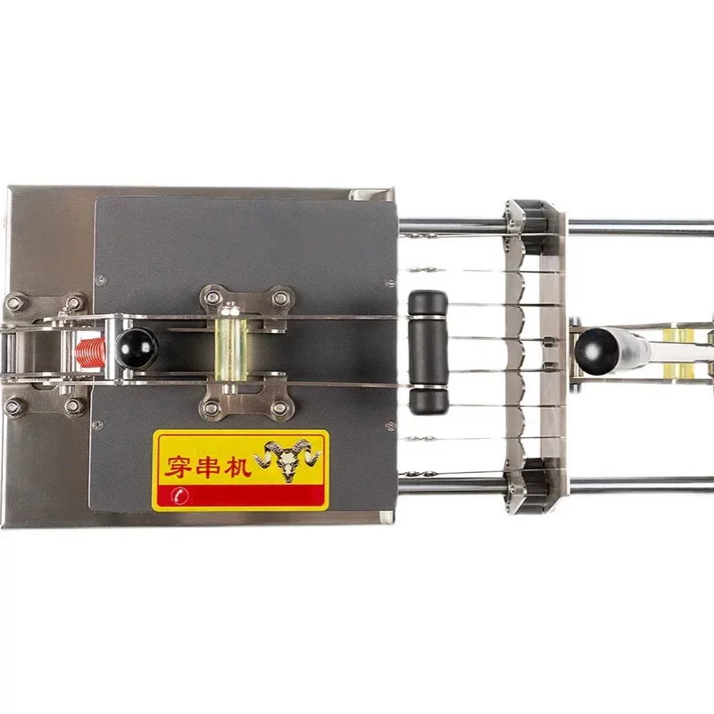 Manual Stainless Steel Kebab Skewer Machine Commercial Meat Skewering Machine for BBQ Mutton Beef Skewers