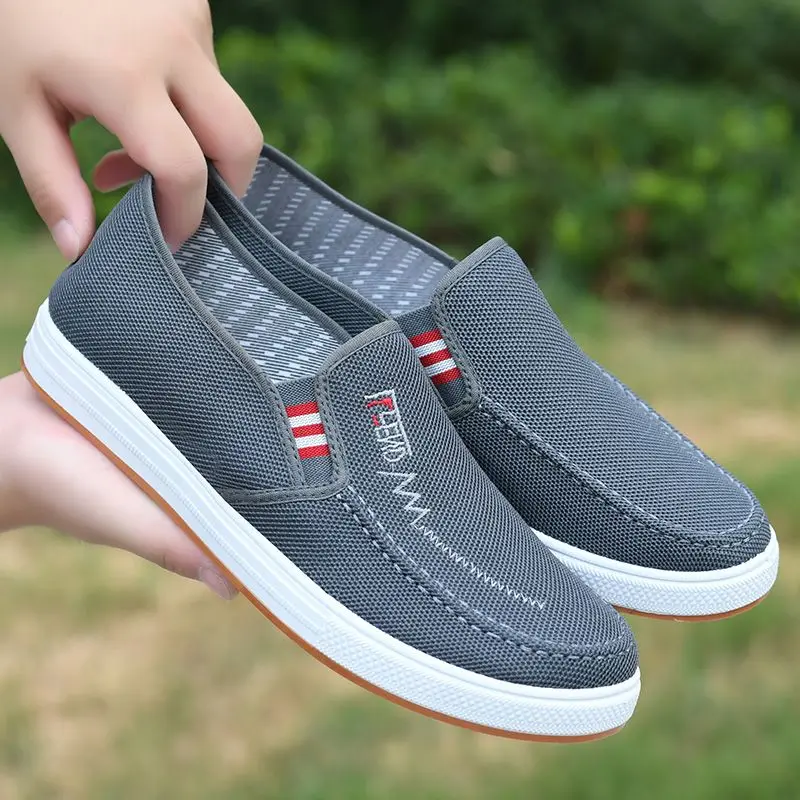 2024 Lente Herenschoenen Zachte Zool Comfortabele Ademende Loafers Casual Flats Business Single Schoenen Sneakers Heren