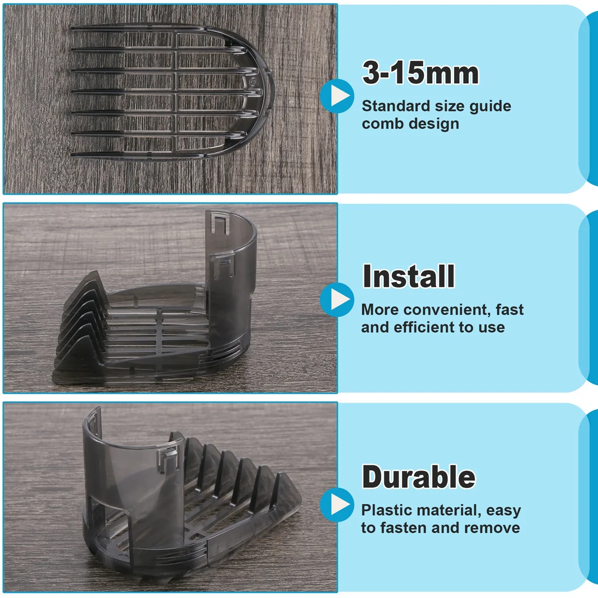 A01R! Peigne de remplacement pour tondeuse à cheveux, 3-15mm, pour Philips QC5510 QC5530 QC5550 QC5560 QC5570 QC5580