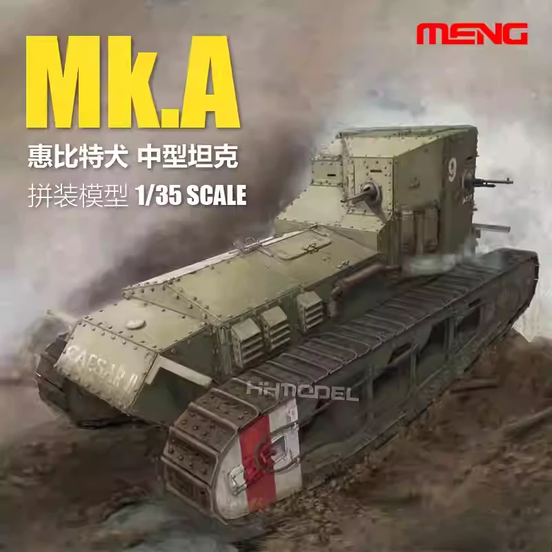 MENG TS-021 Mk. Un char moyen britannique Whippet 1/35, Kit de modèle à l'échelle d'assemblage militaire, jouet de bricolage, Collection cadeau d'anniversaire