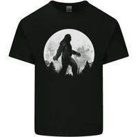 Bifgoot mit Einem Mond Hintergrund Herren Baumwolle T-Shirt