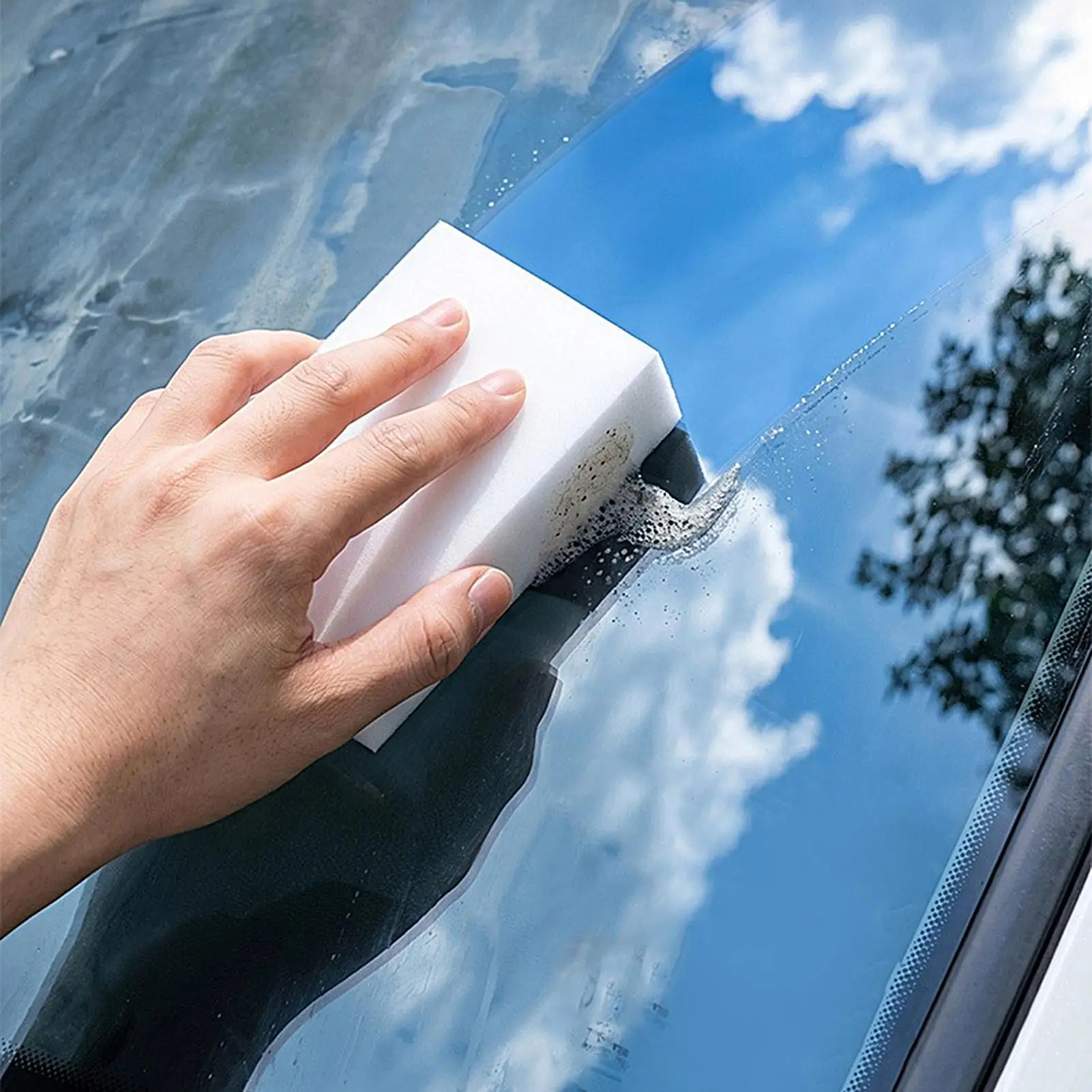 Large Sponges For Washing Cars 6-pieces Reusable Scratch-Free Oil Film Cleaning Pad Big Sponges For RV Boat Truck Motorcycle
