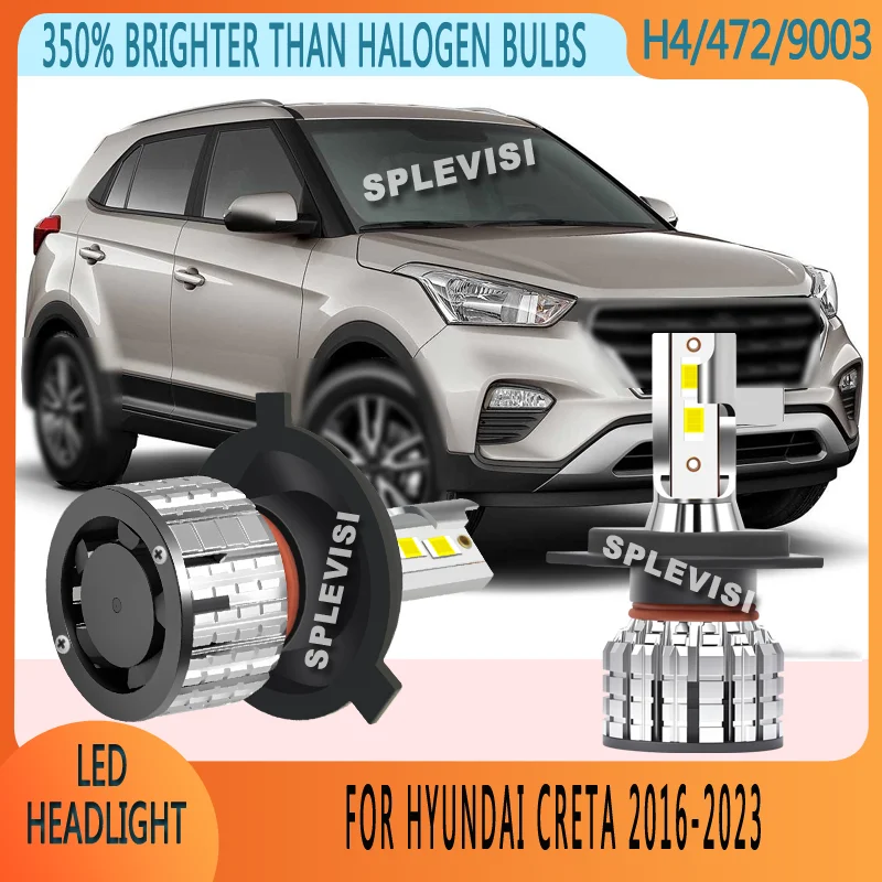 

2PCS Optimize Night Driving Performance Safety LED Car Headlight Bulbs For HYUNDAI CRETA 2016 2017 2018 2019 2020 2021 2022 2023