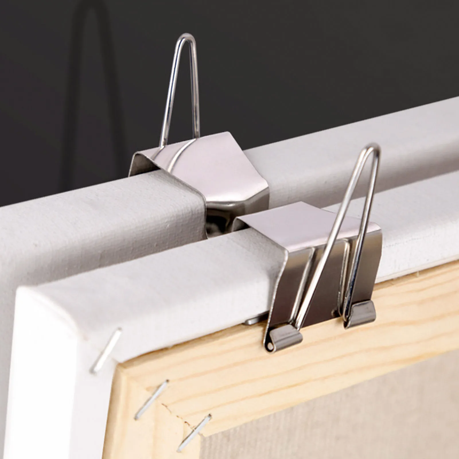 

2 шт. зажимы для влажного холста, зажимы для рам для картин, из нержавеющей стали, для защиты холста от трения, художественные инструменты
