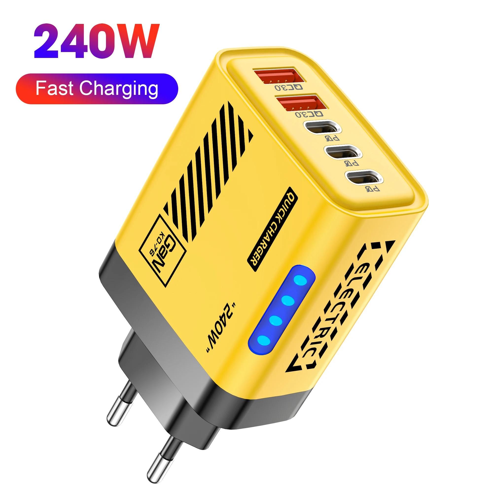 240W 5 Port Gan Usb…