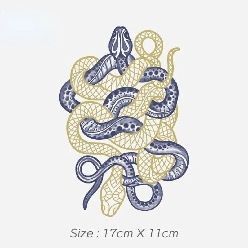 Japanese Ukiyo E Snake Tattoo Body Sticker Big Size Temporary Tattoos Waterproof Fake Tatoo Body Tatto Art Sticker for Woman Man