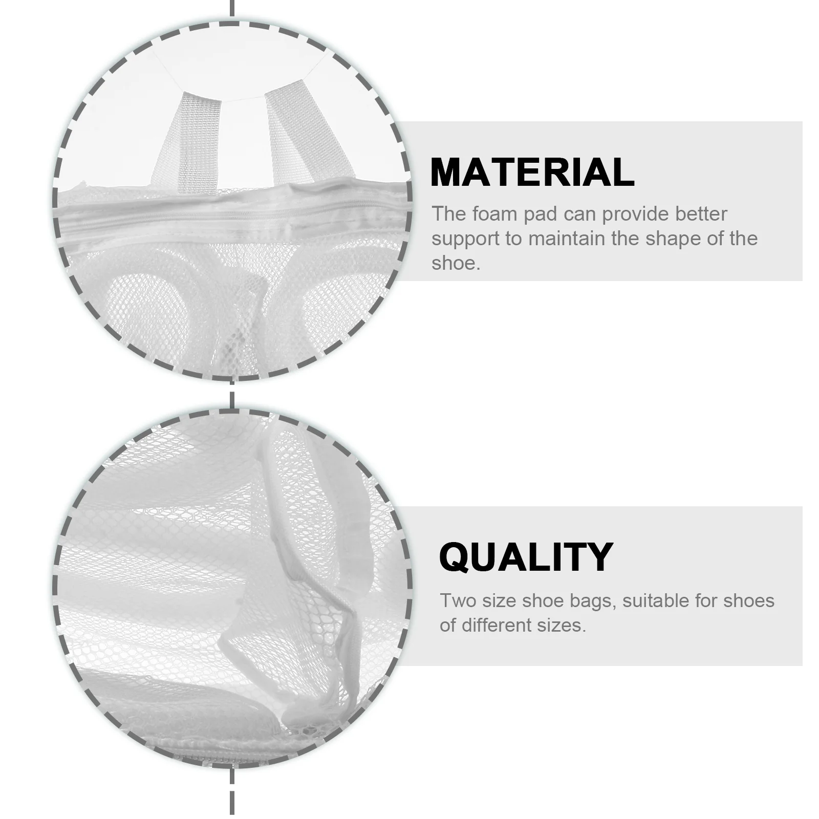 

2pcs Wash Shoe Bags Set Mesh Laundry Bag For Sneakers Trainers Football Boots Delicates Reusable Washing Machine Dryer Safe