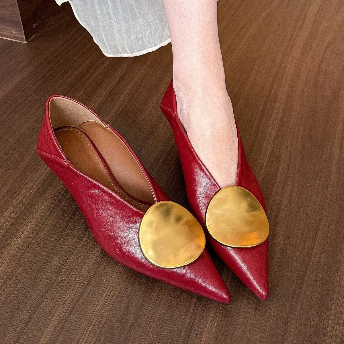 Luxury2026 Women Heeled Shoes Pointed Toe Low Heels Designer Shoes Sexy Dress Fashion Woman Pumps Summer Elegant Zapatos Mujer