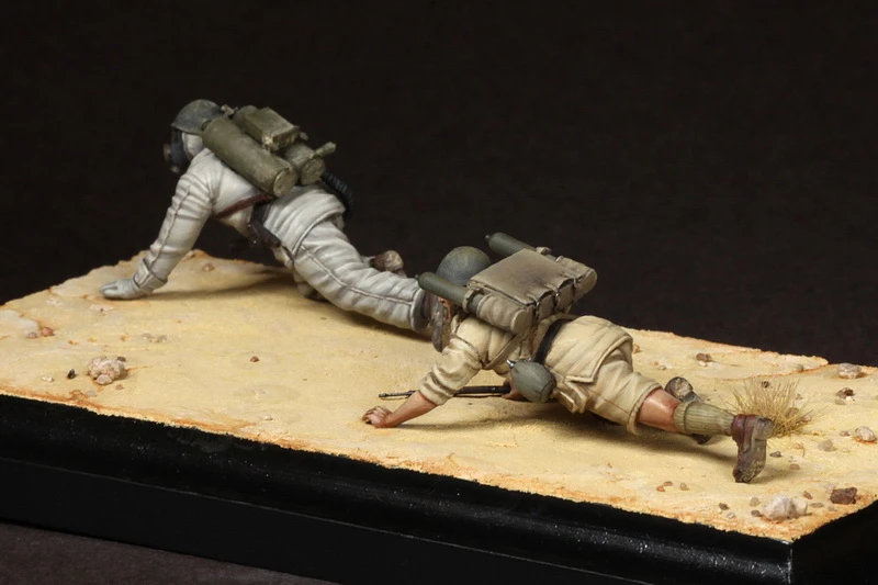 Figurine modèle GK en résine 1/35, 2 figurines, kit non assemblé et non peint