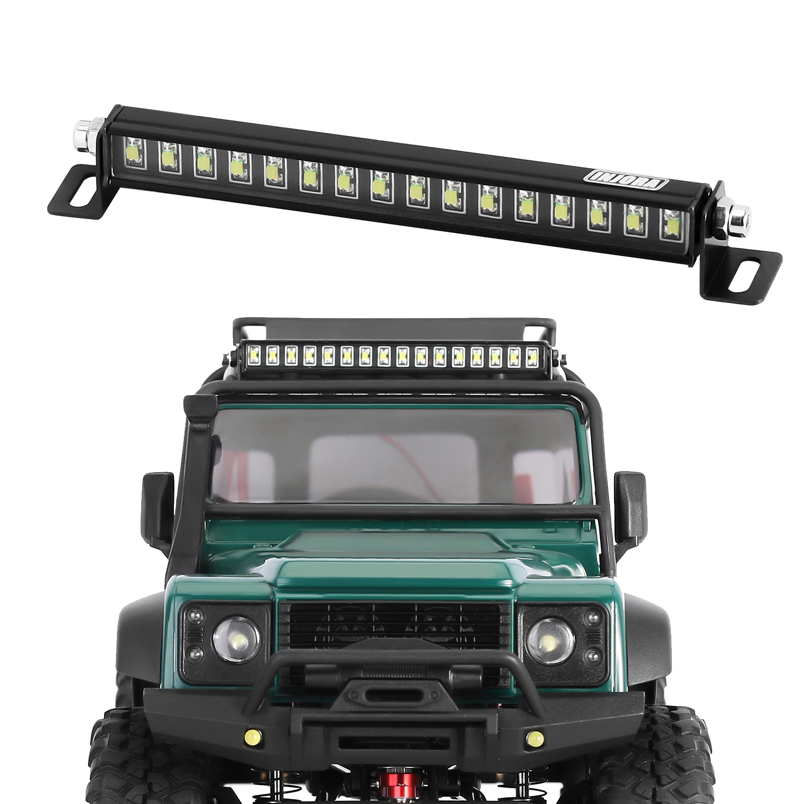 Metal Roof 16LED Light for 1/18 RC Crawler TRX4M Defender Upgrade Part(4M-26)