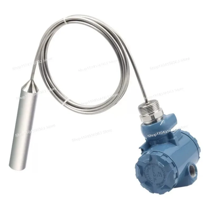 Armored High-Temp Input Liquid Level Transmitter: Water Gauge, Stainless Steel Sensor, 4-20mA for Hot Water/Diesel