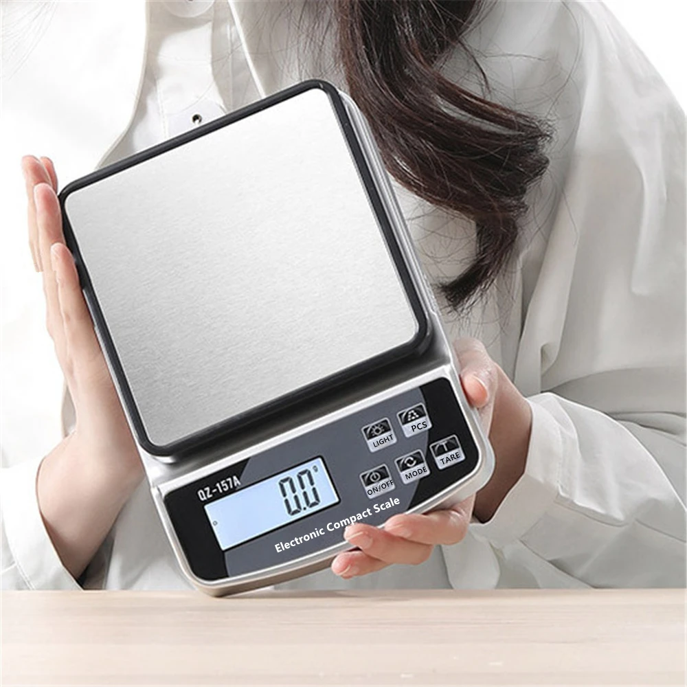 Waterproof Smart Kitchen Scale Digital Balance with Calibration Precision Electronic Scale 3KG/10KG/15KG Coffee Measuring Tools