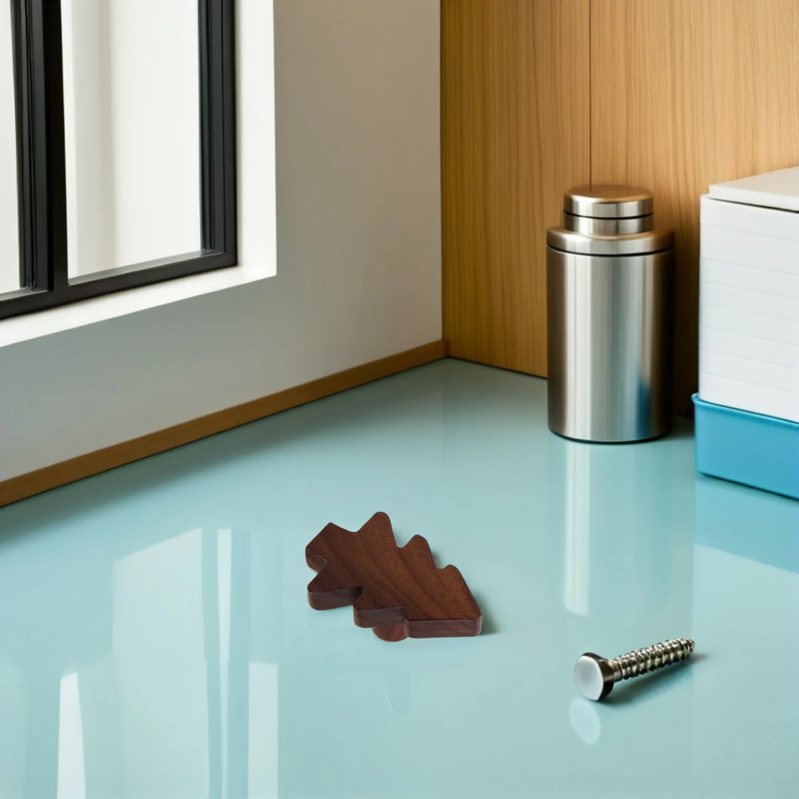 

3pcs Christmas Tree Cabinet Knobs Wooden Drawer Pulls Holiday Home Decor Furniture Handles Natural Wood Cupboard Door Knobs