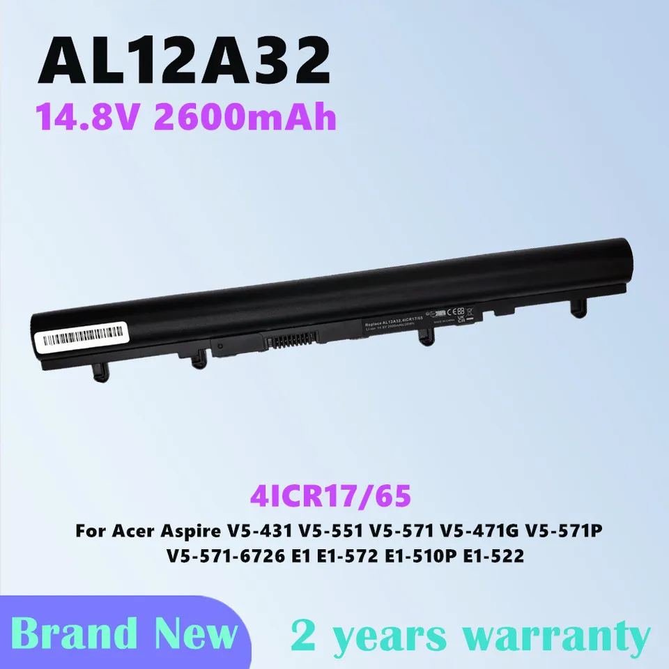 MONDODIGITALE-Al12A32 Batterie Compatible Avec Acer Al12A32 4icr1765 V5 V5 571 V5 431 E1 522 V5 571p V5 471 V5 531 V5 471g