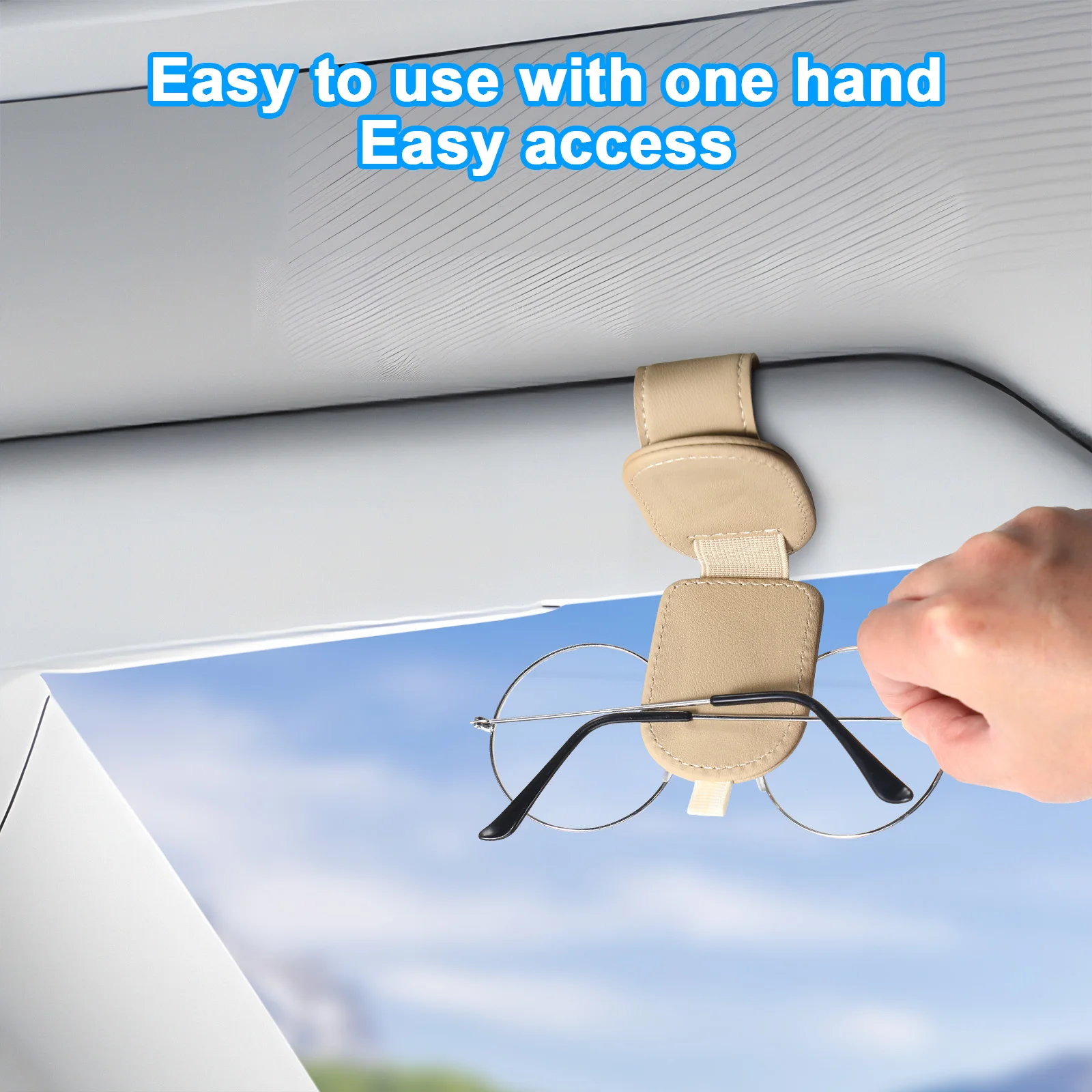 

Car Visor Glasses Clip Sunglasses Holder Lightweight Multi Functional Design Secure Magnetic Car Interior Accessories Visor