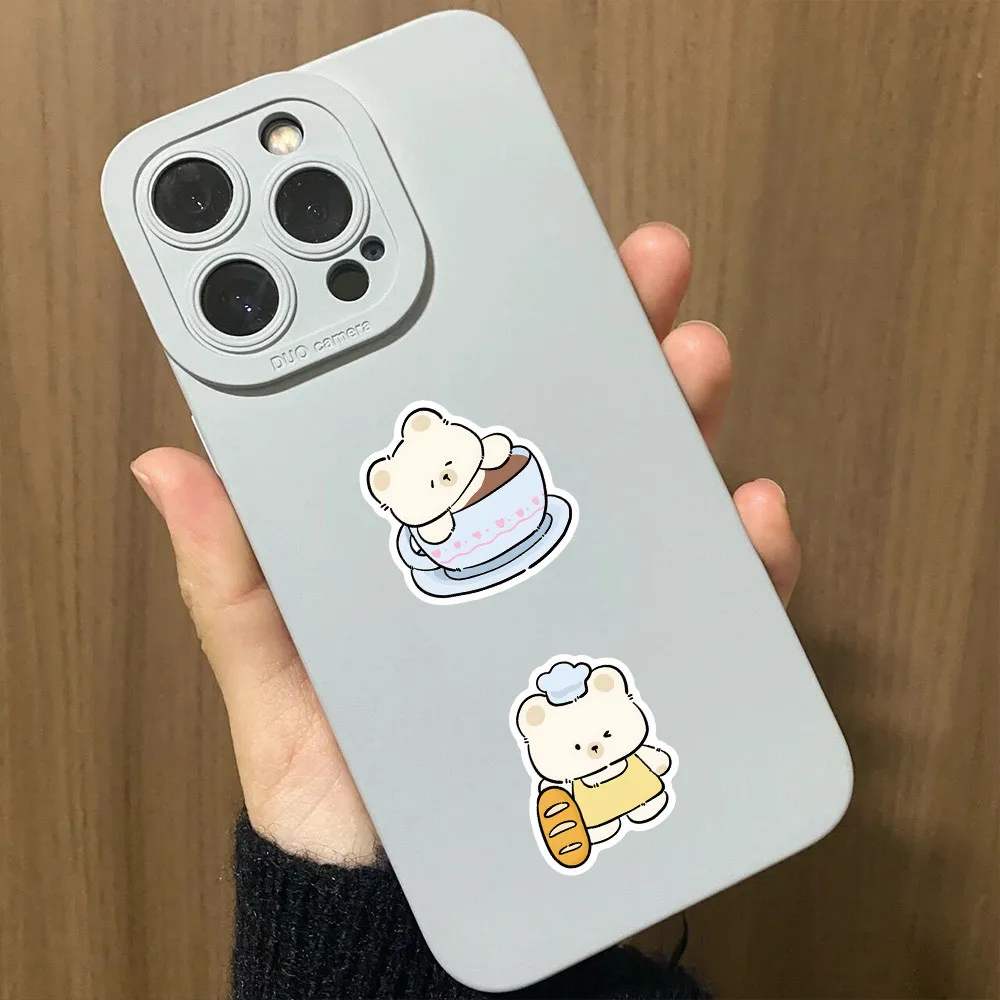 50 шт., милые мультяшные корейские наклейки с изображением медведя, граффити для велосипеда, ручной пенал, наклейки, аниме, Worlds Store