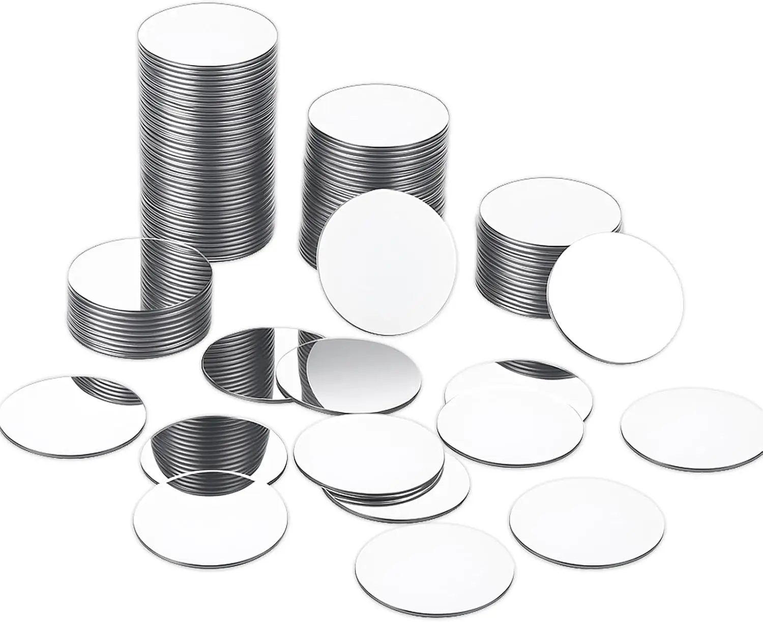 Pcs Mini Acrylic Round Mirror 1 2 4 Inch Small Mirrors for Crafts Self Adhesive Mirror Stickers