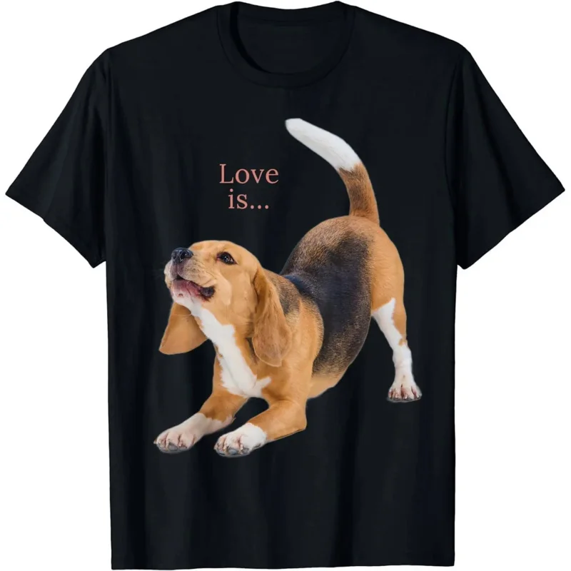 

Женская футболка Love is Dog Lover Best Friend, Повседневная футболка с коротким рукавом и круглым вырезом