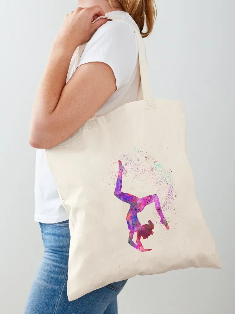 

Gymnastics girl, watercolor gymnastics, teen gift Tote Bag canvas bags cute tote bag large size bags shopper bag women canvas