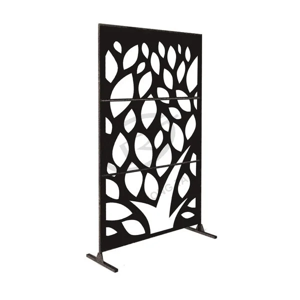 Laser Cut Decorative Steel Privacy Panel Screen Metal Fencing Hanging Room Divider Partitions Panel