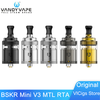 Original Vandy Vape BSKR Mini V3 MTL RTA Atomizer 4ml Top Filling MTL Drip Tip For 510 Electronic Cigarette Box Mod Vape