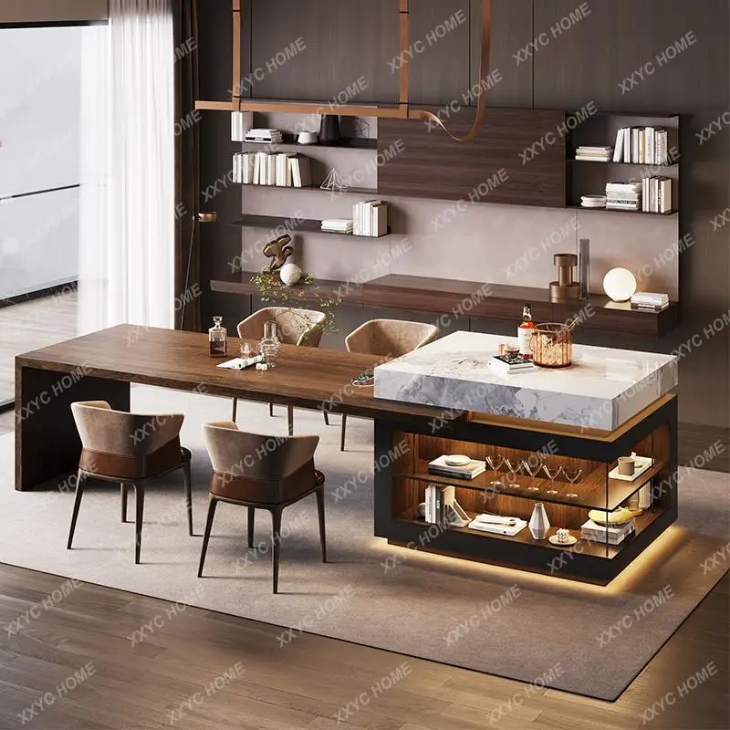 XX Extendable Luxury Stone Kitchen Island, Dining Table & Breakfast Bar for All Space Sizes, Stain Resistant&Durable,