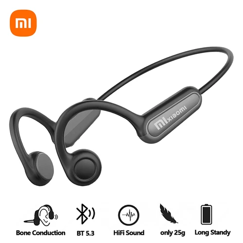 Xiaomi Mijia-auriculares deportivos de conducción ósea Real, inalámbricos, compatibles con Bluetooth, manos libres con micrófono para correr