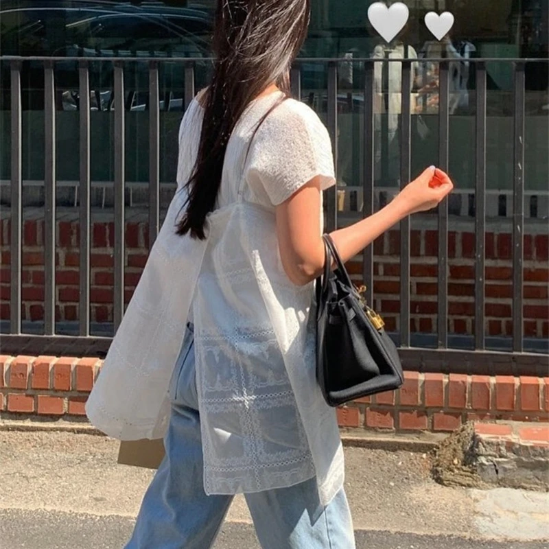 Verão chique bordado cinta dr feminino faion versátil camadas design sentido elegância saia comute artesanal usado