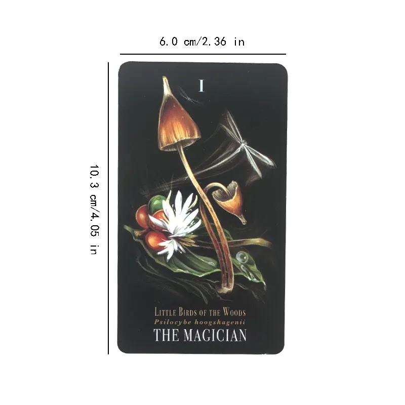 All English Midnight Magic Mushrooms Tarot Oracle Card Fate Divination Prophecy Card Family Party Game Tarot 78 Card Deck