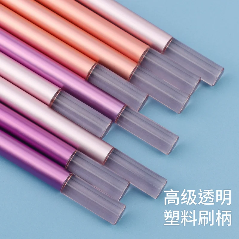 9 Conjunto de pincéis de maquiagemminiMakeup Expert School Eye Shadow Blush Iniciante Ferramentas de maquiagem portáteis