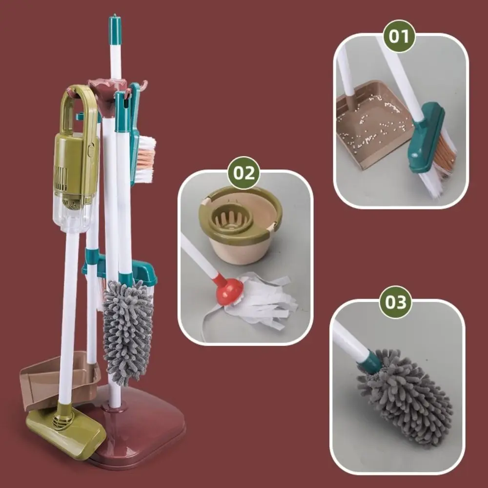 5/8/18/23PCS Multicolor Kids Cleaning Toy Set Accessories Electric Vacuum Broom and Mop Set Plastic Mini Tool Set