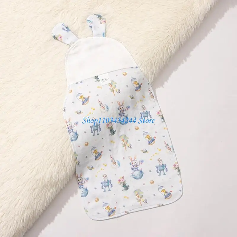 땀 흡수성 백 타올 만화 등받이 타올 유치원 보육원을위한 부드럽고 통기성 유아용 백 패드