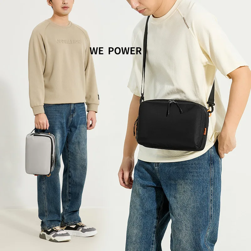 Waterproof nylon fabric casual single-shoulder bag, a portable travel crossbody bag for men's daily commuting
