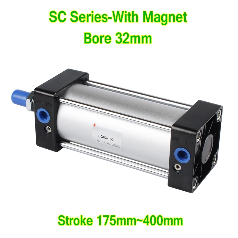 

SC Series Bore 32mm SC32 Standard Pneumatic Air Cylinder SC32-175S SC32-200S SC32-250S SC32-300S SC32-350S SC32-400S With Manget