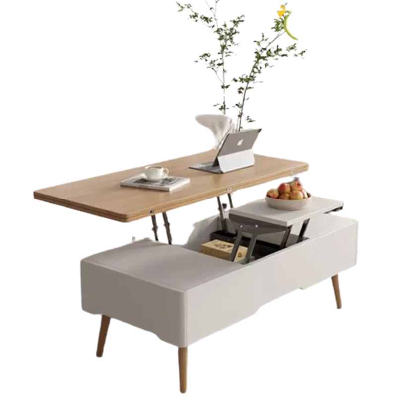 Organizer Lift Up Coffee Table Trau High Nordic Mobile Coffe Table Mesa Lateral Modern Tavolino Salotto Moderno Furniture