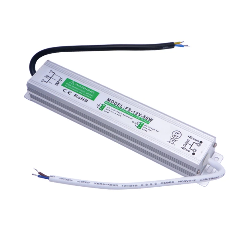 Waterproof Lighting Transformers AC to DC 12V 24V LED Driver Power Adapter 35W 150W 200W 600W IP6712V Power Supply