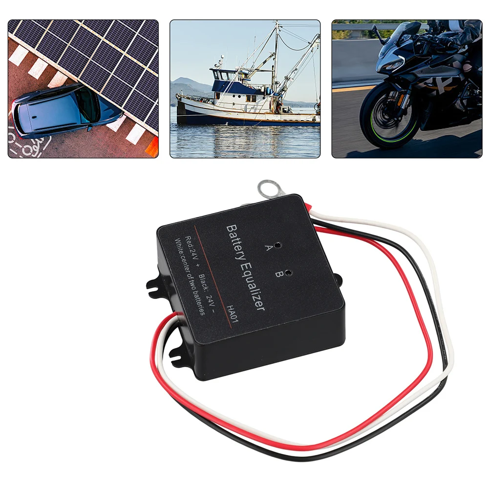 Battery Balancer for 2x12V Cells Active Voltage Regulator with Reverse Polarity Protection for Cars Boats Motorcycles