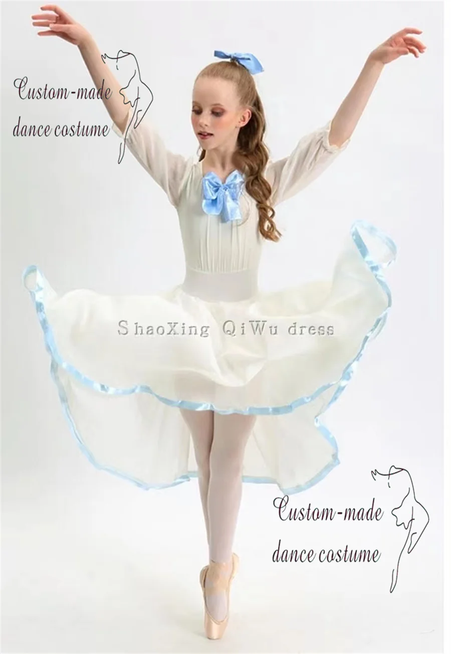 2024 New White Nutcracker Graduation Ballet GDC Competition Long Veil Skirt for Adults and Children Private Customization