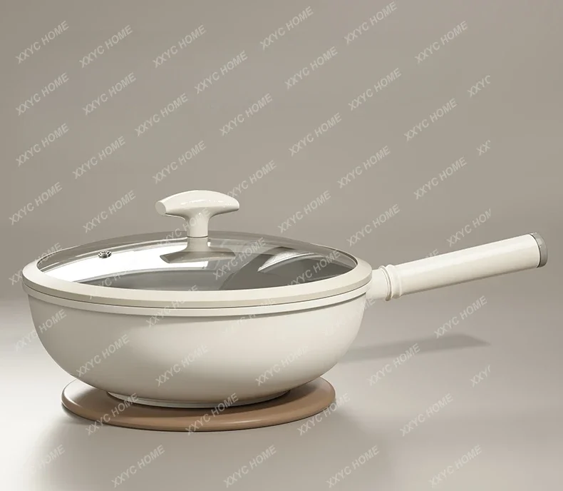 Ceramic Non-Stick Pan Household Induction Cooker Frying Pan Fried Titanium Wok Gas Stove