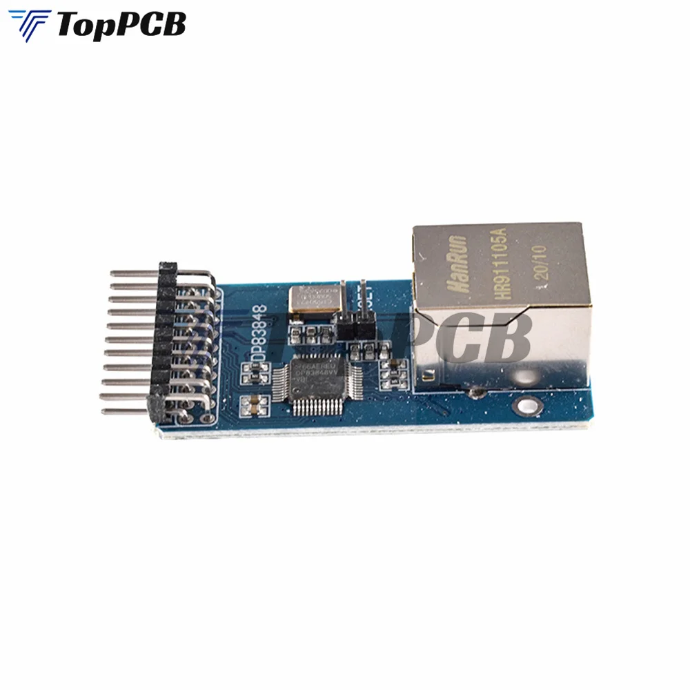 DP83848 Transceptor de capa física Ethernet Placa de interfaz de control RJ45 Módulo RJ45 de servidor WEB integrado