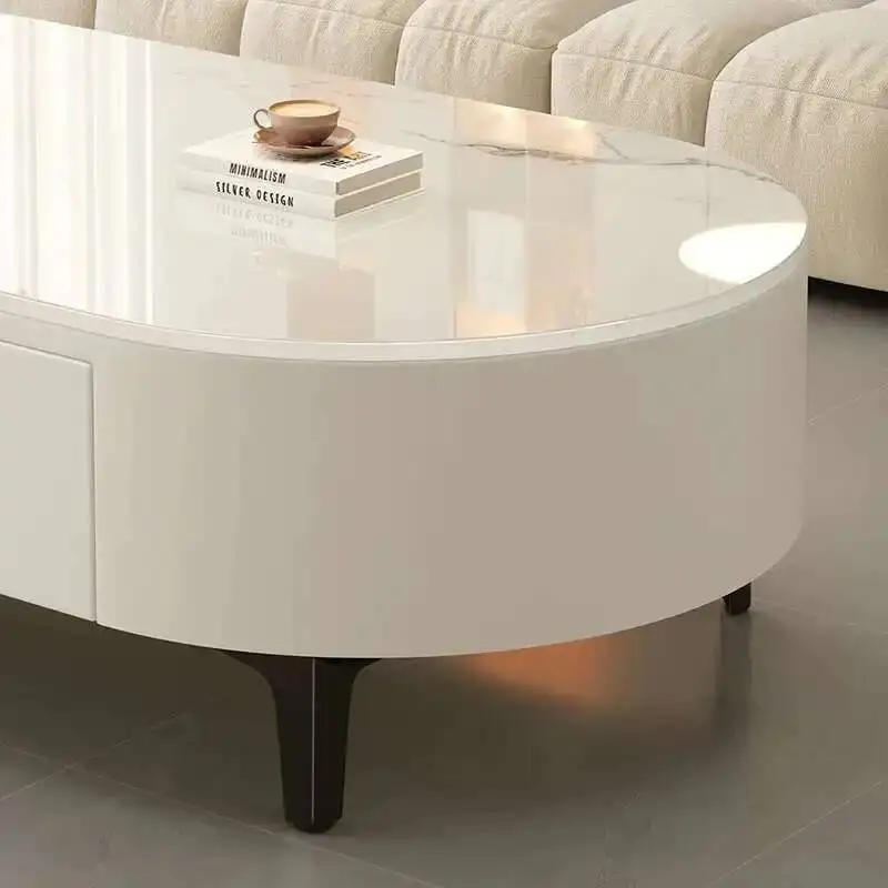

Living Coffee Table Modern Room Floor Simple Cheap Oval Organizer Side Table Funky Necklace Relaxing Couchtisch Trendy Furniture