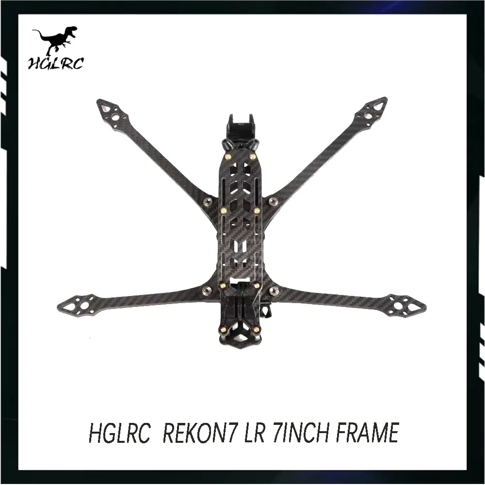 

HGLRC Rekon7 LR 324mm 7inch Long Range Frame Kits W/6mm Arm 3K Carbon Fiber Compatible 7inch Propeller for FPV Racing Drone Part
