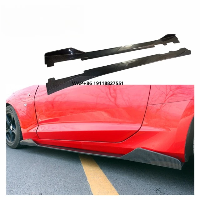 

For Camaro 6th Carbon Side Skirt Body Kit Camaro 16-24 High Quality Carbon Fiber Side Skirt
