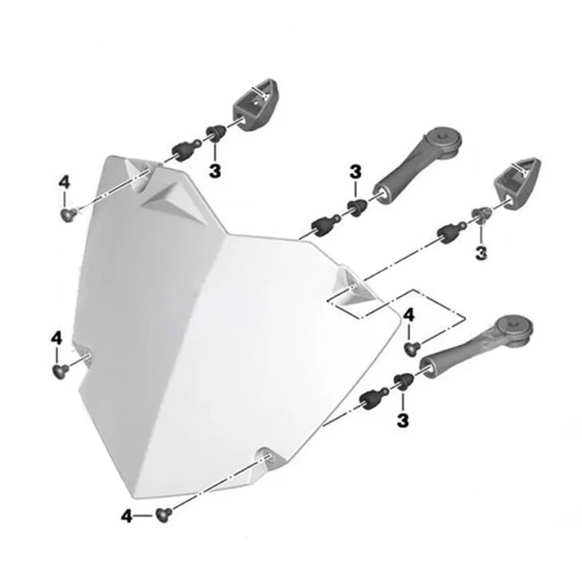 HIWS Motorfiets Koplamp Guard voor R1250GS R1200GS ADV LC 2013-2023 Hoofd Licht Protector Cover Bescherming