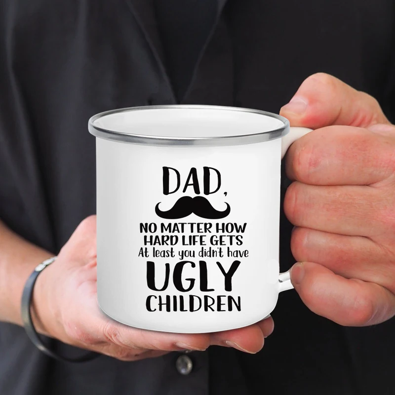 Articoli nutrizionali per papà Tazza da caffè Tazza smaltata per papà Papà Passad Regalo per la festa del papà Migliore papà di sempre Tazze Regali