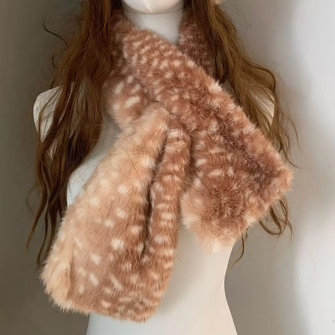 Winter Japanese Cute Elk Scarf Kawaii Deer Series Plush Christmas Accessories Padded Outdoor Warm Cosplay Deer Earmuffs