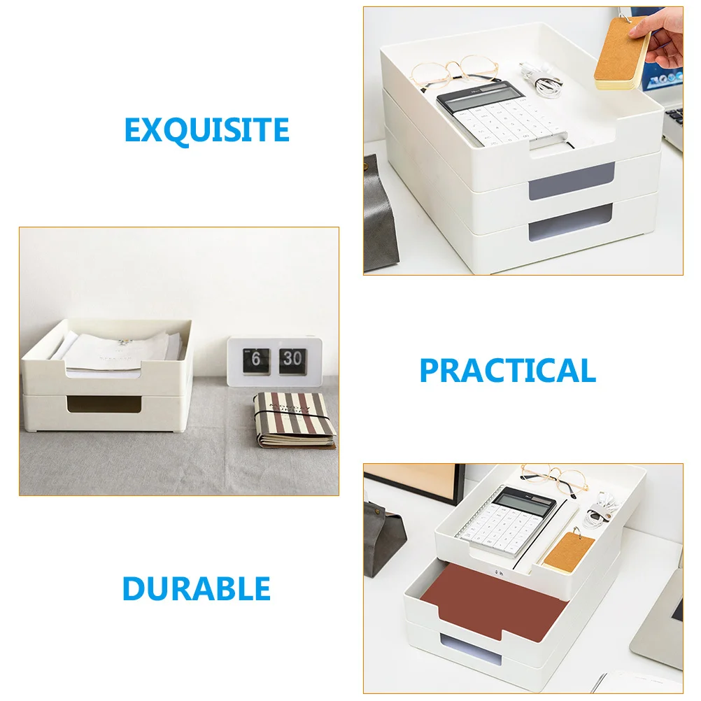 Scatola portaoggetti per cancelleria per file Organizzatore da tavolo di grande capacità Home Office Porta documenti multifunzione